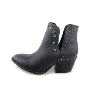 Musse & Cloud Aster Black Leather Ankle Boots 9